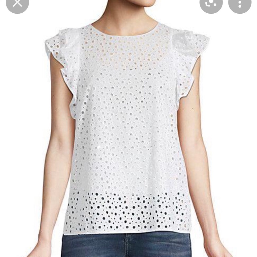 Club Monaco Cotton Eyelet Rousha Blouse